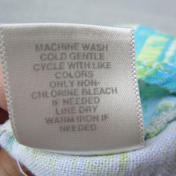 Chritopher & Banks Shirt Women's XL Button Up Linen‎ Green Blue 3/4 sleeve Boho - Picture 7 of 14